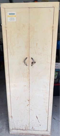 Metal garage cabinet
