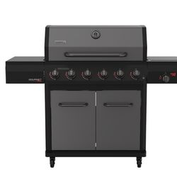 New in box Gourmet Pro 6-Burner Graphite Dual Fuel Gas Grill with Searing Side