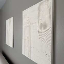 Modern Textured Wall Art Set – Neutral Abstract Panels (Pair)