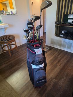 Complete Adams Golf GT2 Undercut Iron Set with Titleist Woods and Adams Cart Bag