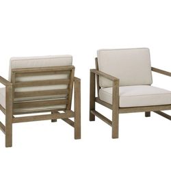 Fynnegan Light Brown Lounge Chair with Cushion (Set of 2)


