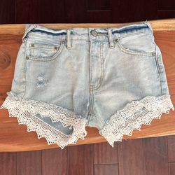 Free People Shorts With Lace