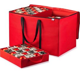 ZOBER Christmas Ornament Storage Box - Stores 200