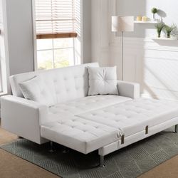 white Reversible Sectional Sofa Bed