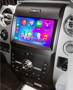 4+128G Car Radio for Ford F150 2013 2014, 9" 1280 * 720 Touch Screen for F150 Car Stereo Wireless CarPlay Android Auto 5GHz WiFi Bluetooth 5.0 EQ DSP 