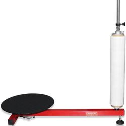 Manual Stretch Film Wrapping Bench,Film Dispenser Wrap Machine,Heavy Duty Film Wrapper Table Pallet Box Shrink for 12-28in Film