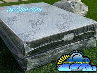 Full deluxe mattress and Boxspring bed set Colchon y tambor nuevo