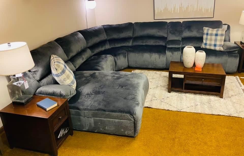 Reclining Sectional In Stock For Immediate Delivery