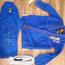 Hawk Jiu Jitsu BJJ Gis - K3, K4 - Blue and Black - Great Condition
