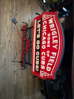 Budweiser Chicago cubs neon sign