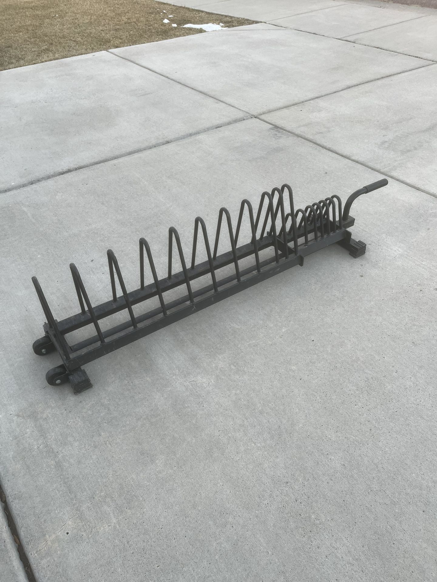Horizontal Weight Plate Rack With Wheels, YORK BARBELL
