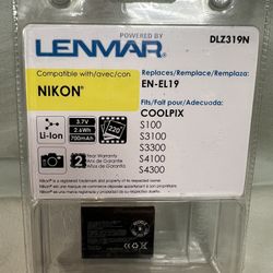 Lenmar Li-Ion Camera Battery Nikon Cool pix DLZ319Nix