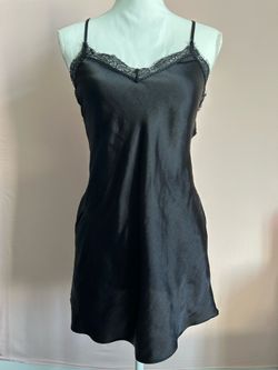 Black Fitted Satin Lingerie Dress