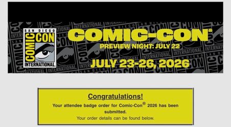 San Diego Comic Con Ticket