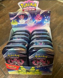 Pokemon TCG: Scarlet & Violet Paldean Fates Mini Tin Full Display Box - 10 Tins