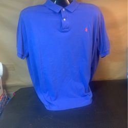 Polo by Ralph Lauren XXL Stylish Blue Short Sleeve Shirt