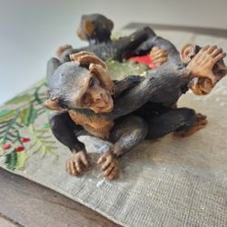 Unique 3 Monkey Candle Holder