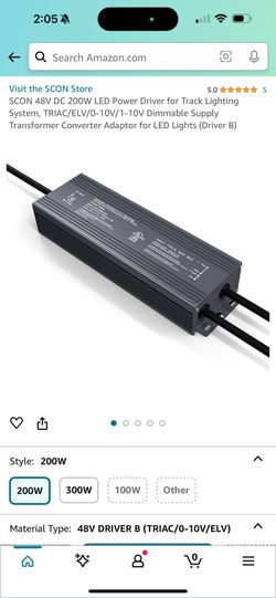 SCON 48V DC 200W LED Power Driver for Track Lighting System