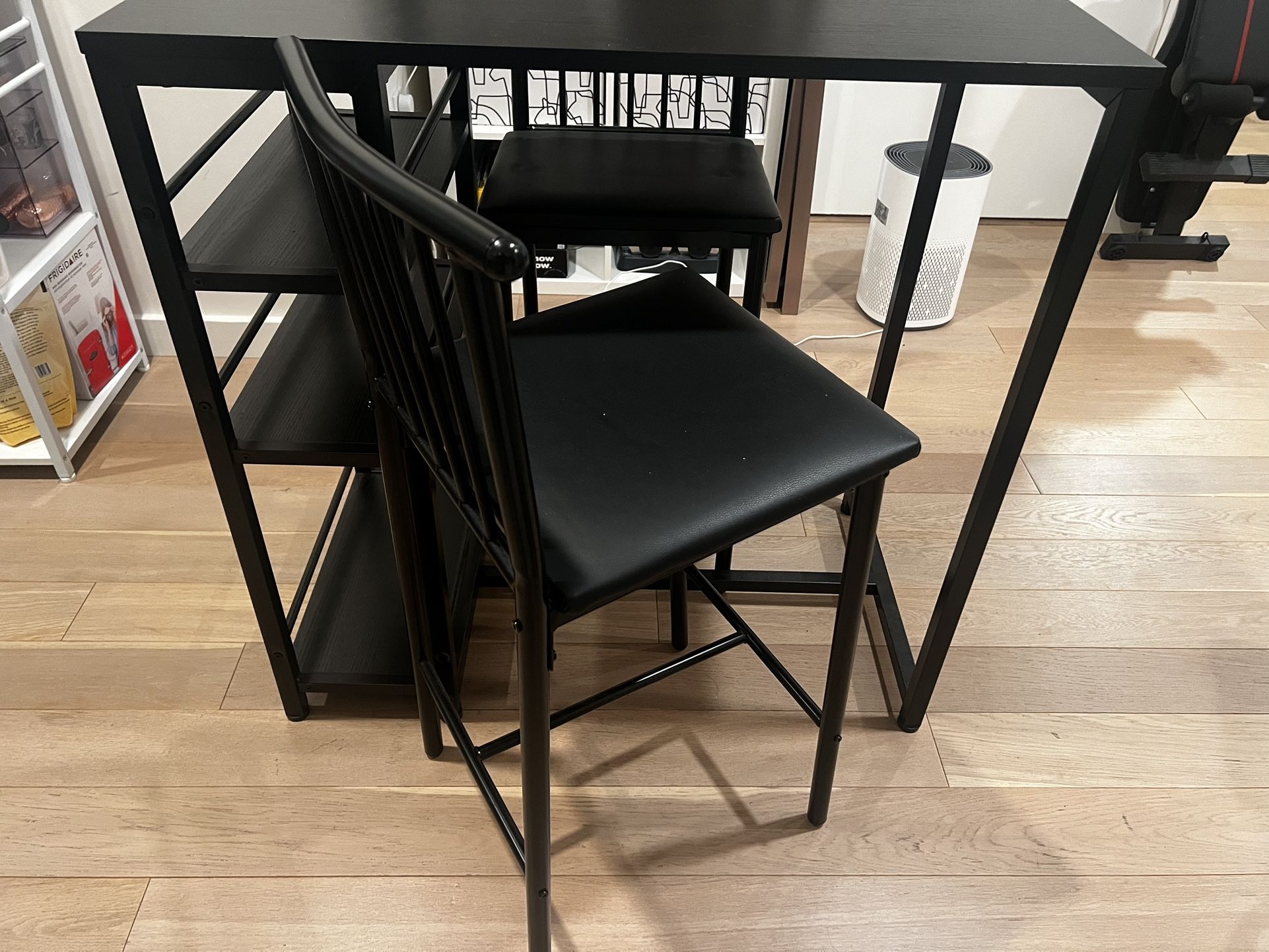 Amazon - Gizoon Dining Table Set For 2 w/Three Storage Shelves