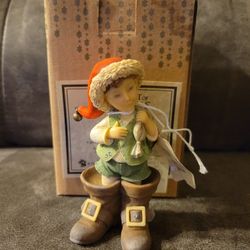 2013 The Heart Of Christmas Elf In Santa Boots Figurine (contact info removed) Enesco