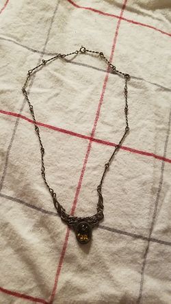 Sterling amber necklace
