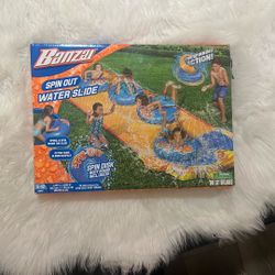 Banzai Spin Out Water Slide - Includes Inflatable Spin Disk Body Board