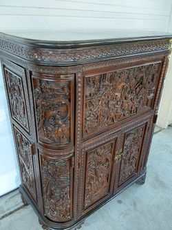 Antique Carved Bar 1940 Majectic Furniture