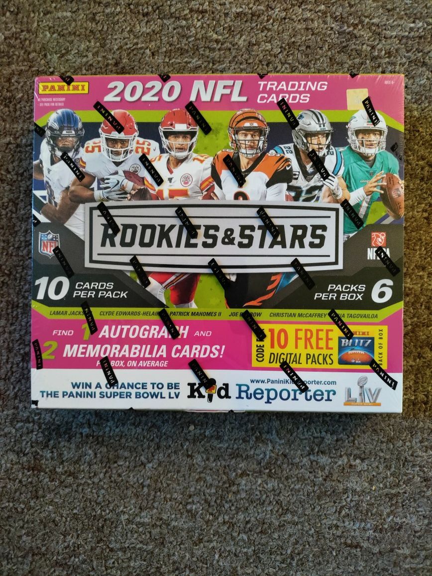 2020 Panini NFL Rookies & Stars Football Cards LONGEVITY BOX - FACTORY SEALED Mega Box Blaster Hangers