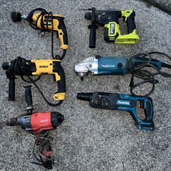 Drills Dewalt Makita Ryobi