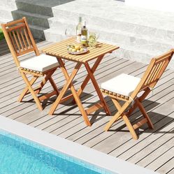 Dining 3 Piece Set balcony Patio - New In Box Unassembled 