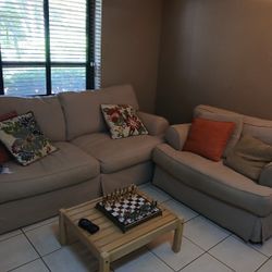 Sofa, Loveseat with Small Table