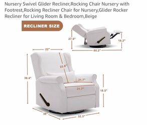 Nursery Swivel Glider Reclining Chair