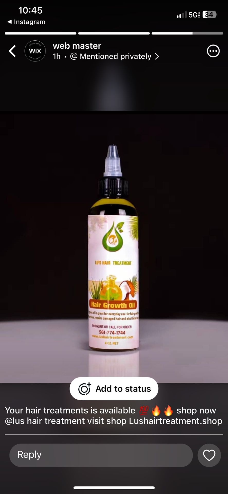 Hair growth oil