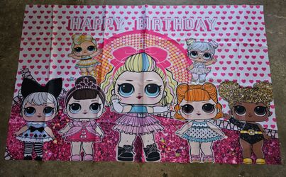 LOL Doll Theme Birthday Backdrop