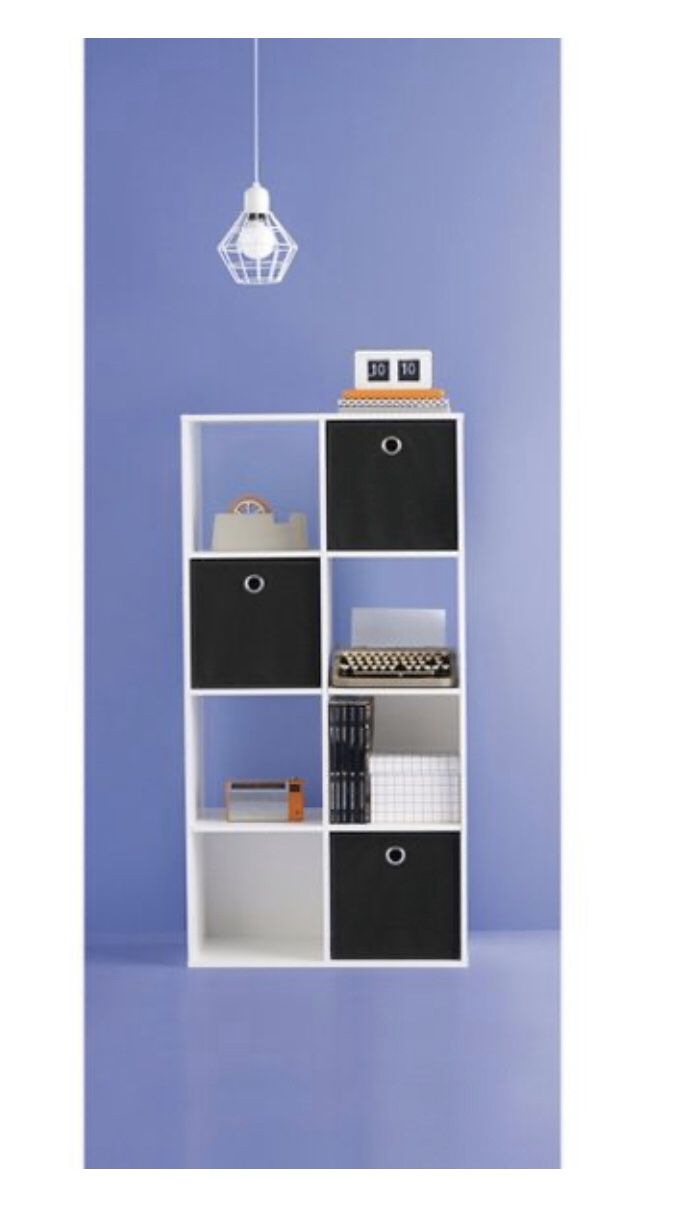 White 8-cube organizer shelf