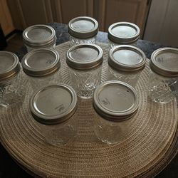 10  8oz. Ball  Sure Tight Jars.  