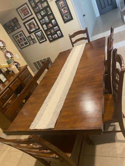 Dining room table and wine bar