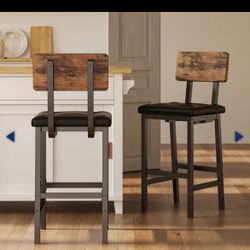  Bar Stools with…. (Set of 2)