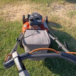 Gas Operated Lawn Mower Husqvarna With Bag