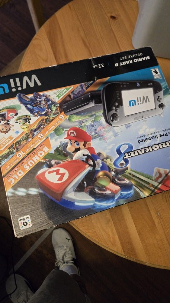 Wii U With MARIO KART 3 CONTROLLERS