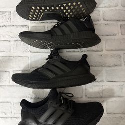 Adidas UltraBoost & Adidas NMD Triple Black Shoes (2 Pairs)
