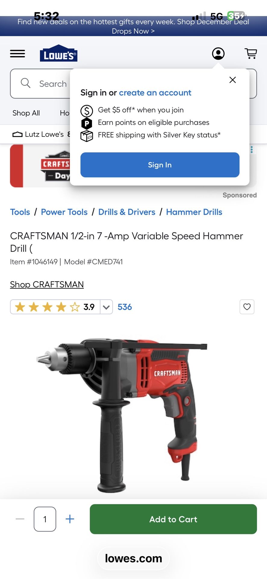 Craftsman Drill