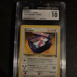 Pokemon-Porygon CGC 10