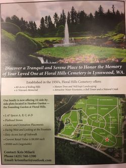 3 cemetery plots side by side