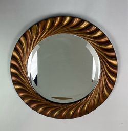 Vintage Bassett Gold Sunburst Round Mirror 19.5 Inches