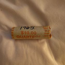 Un search 1965 Silver Quarter Roll And A Few Others As Well All Together 