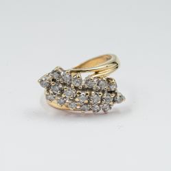 3 Row Diamond Ring