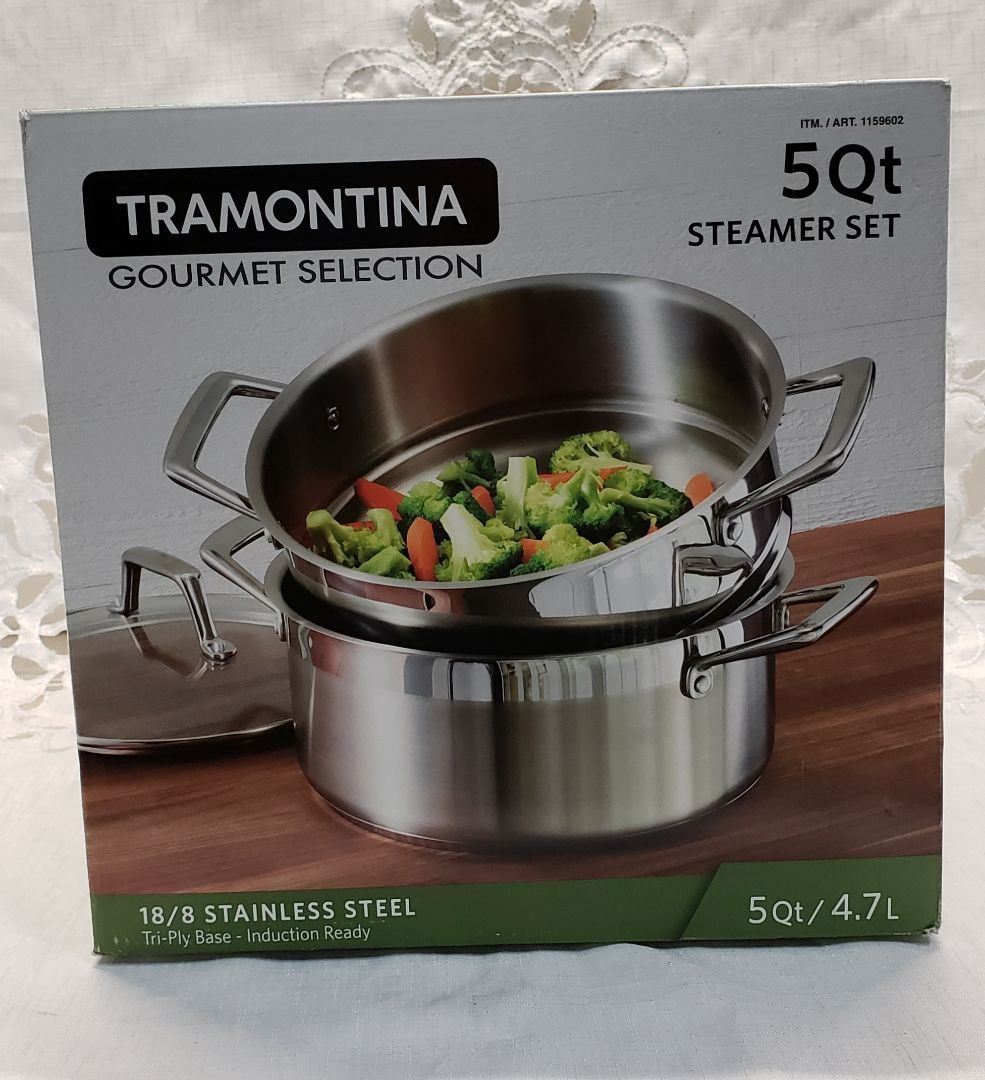 Tramontina Stainless Steel Induction-Ready, Impact-Bonded, Steamer