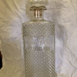 Vintage Bourbon Glass Bottle