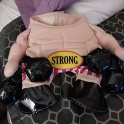 Strongman Dog Costume With Black And Red Size Large 8 Dollars 